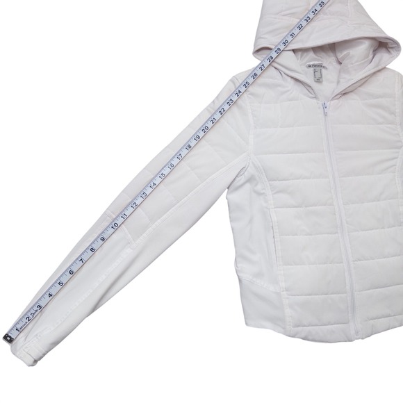 Forever 21 White Quilted Jacket Women's XS Lightweight Zip Up - Picture 10 of 16